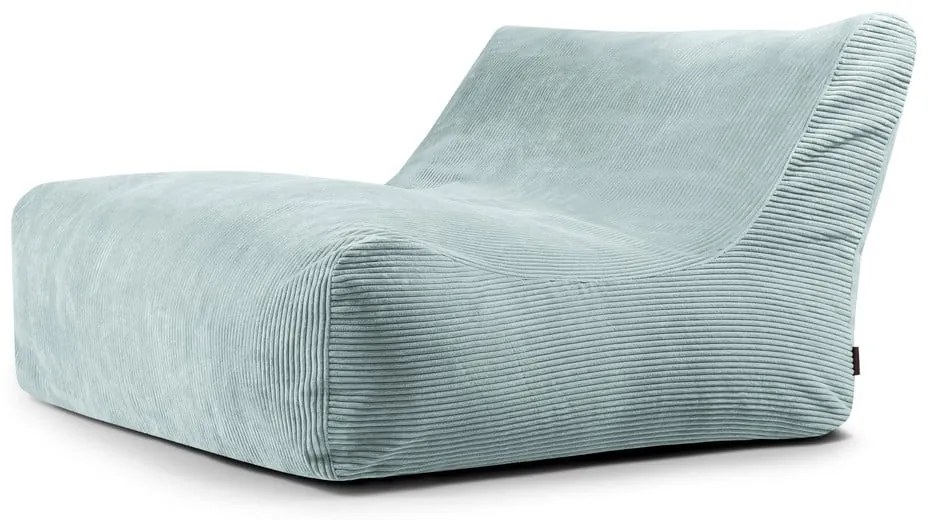 Fotoliu bean bag verde mentă cu tapițerie din catifea reiată Sofa Lounge – SLOWDOWN
