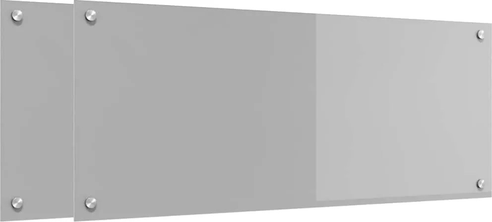 vidaXL Panou de bucătărie 2 pcs Gri deschis 100 x 40 cm