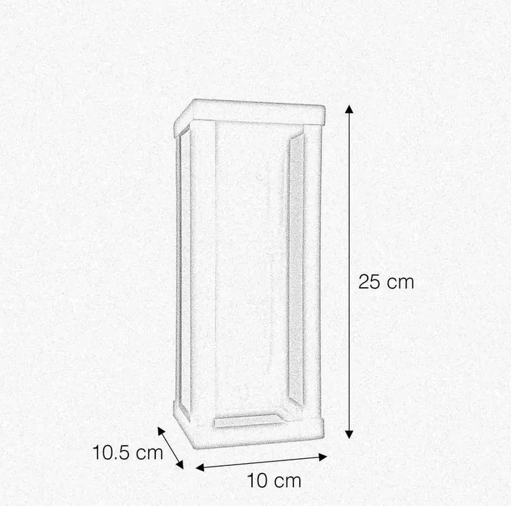 Aplica de perete exterior din otel negru Lantern