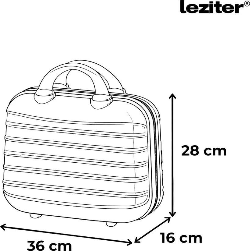 TraveLux Max valiză de mână mică cu capac dur 28x36x16 cm negru