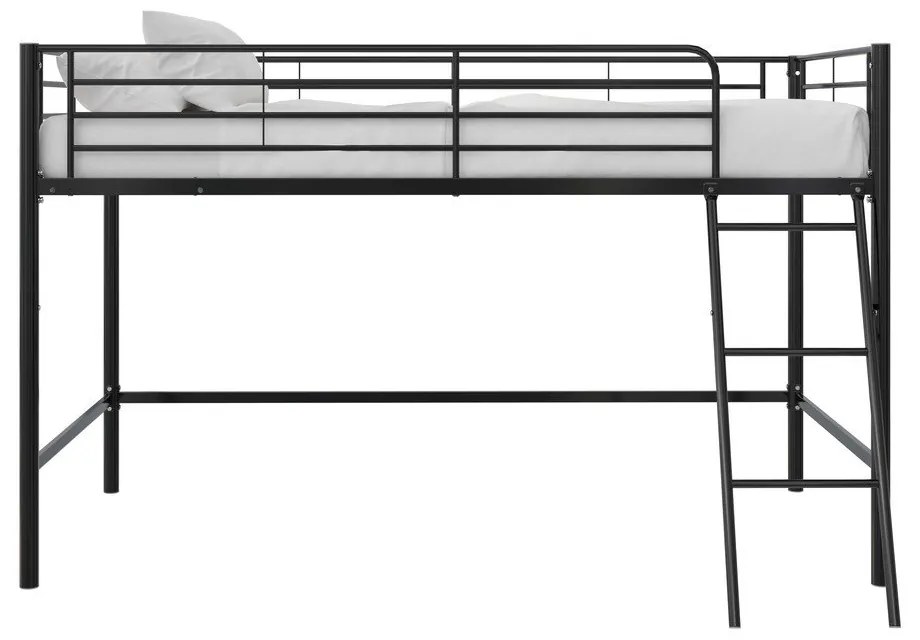 Pat pentru copii negru înalt 90x200 cm Jodie – Støraa