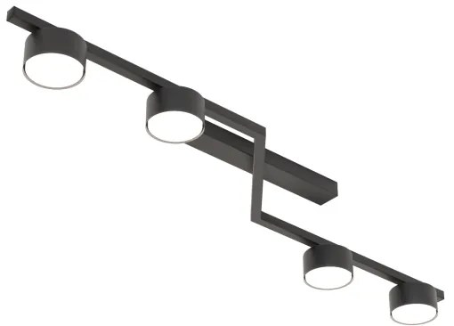 Plafonieră SKAN 4xGX53/12W/230V, neagră