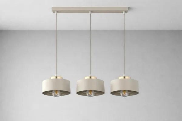 Brilagi - Lustră pe cablu SPRING 3xE27/60W/230V bej/auriu