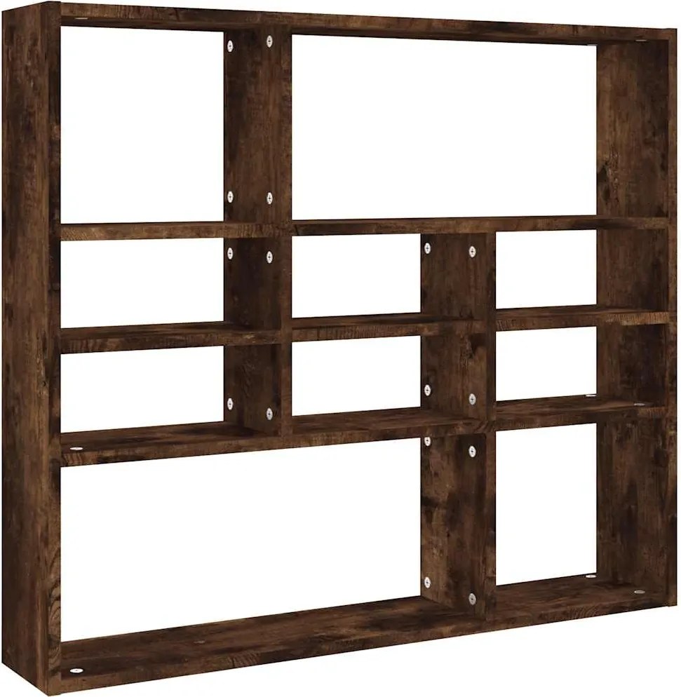vidaXL Raft de perete, stejar fumuriu, 90x16x78 cm, lemn compozit
