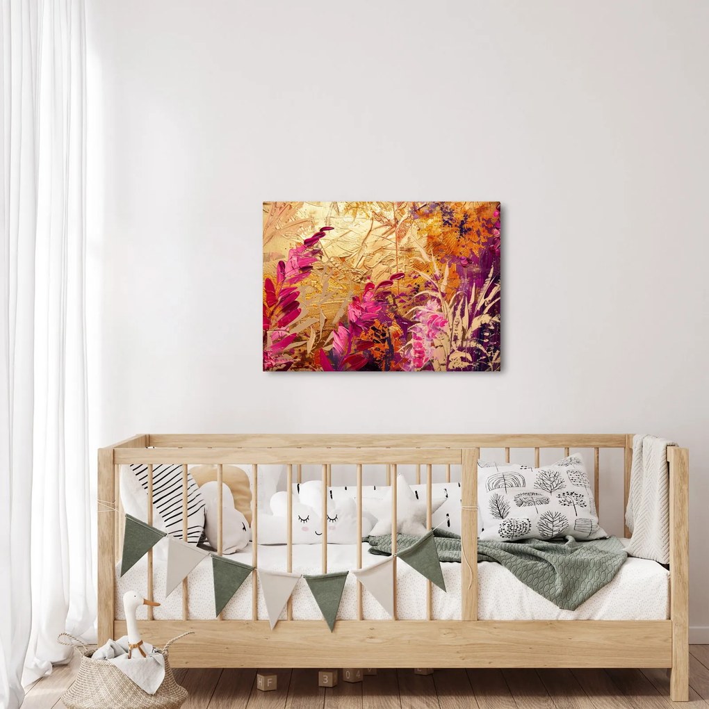 Tablou - Pictură abstractă de flori II. (70x50 cm)