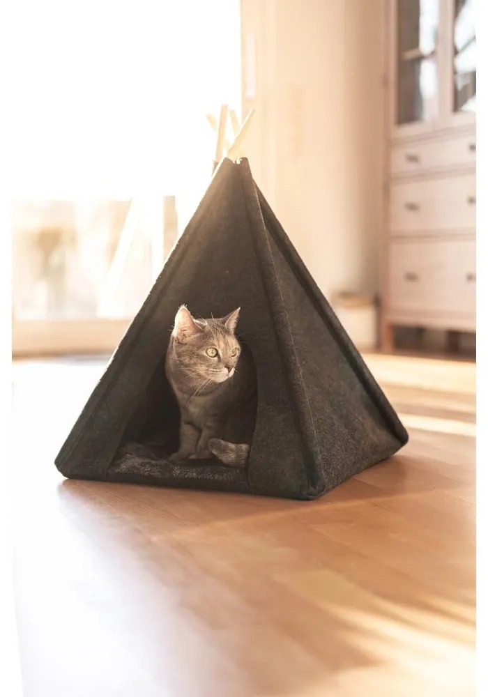 Cort tip teepee pentru animale de companie Wenko, gri închis