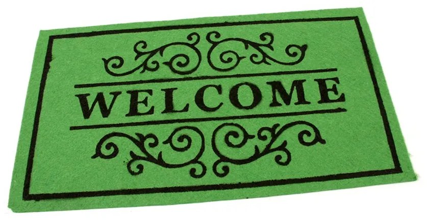 Covoraș pentru curățare textil Welcome Deco 33 x 58 x 0,3 cm, verde