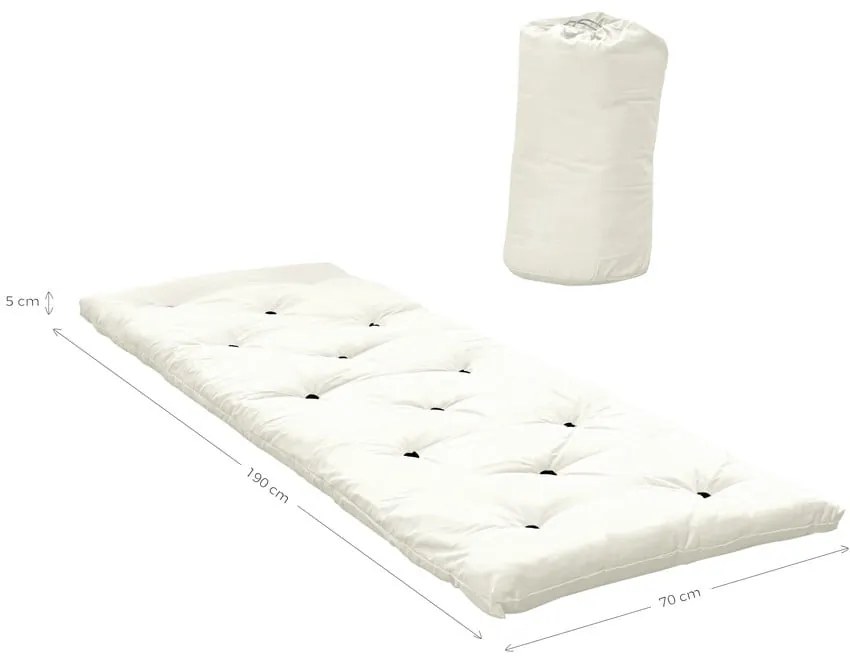 Saltea pentru oaspeți Karup Design Bed In A Bag Creamy, 70 x 190 cm