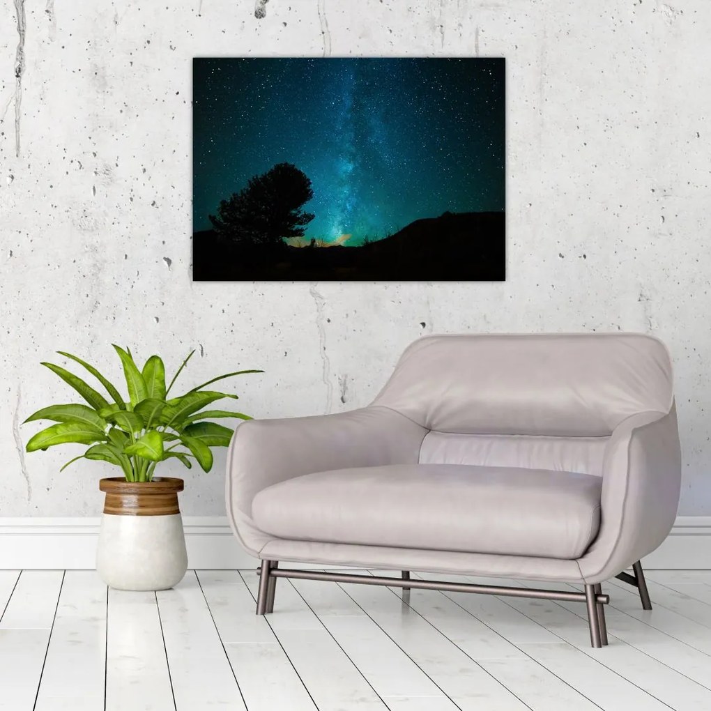 Tablou cu cerul nocturn și stele (70x50 cm)