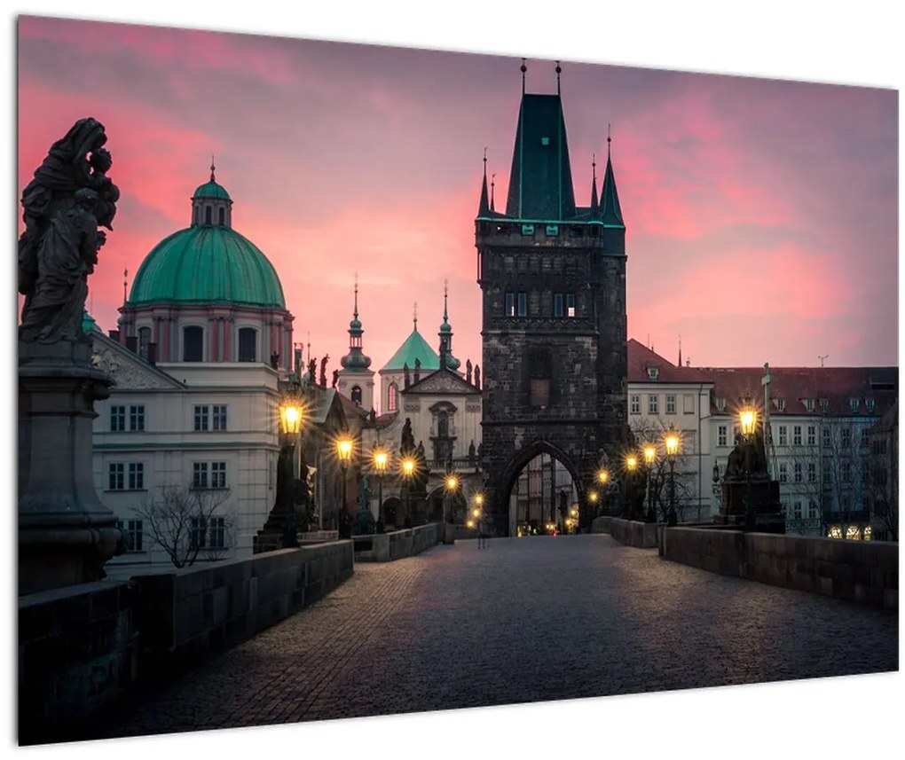 Tablou - Pe podul lui Carol,Praga (90x60 cm)