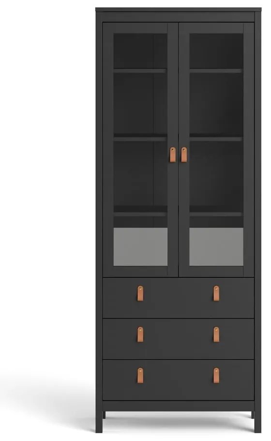 Vitrină neagră 78x199 cm Madrid – Tvilum