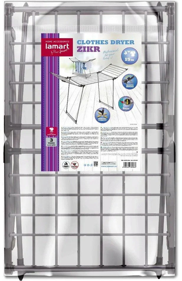 Lamart LT8104 uscător de rufe Zikr, 15 m