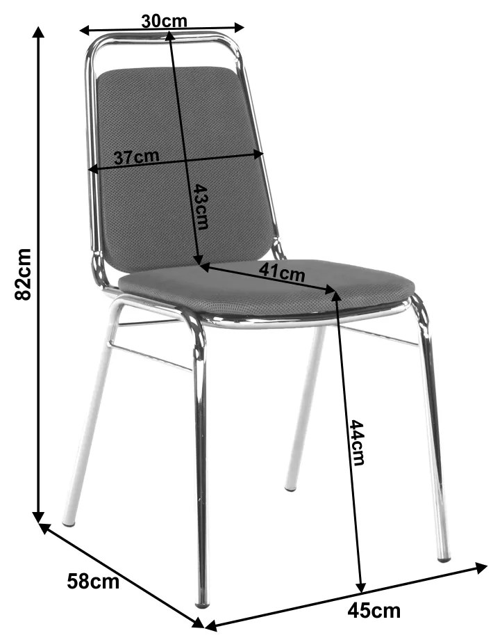 Scaun conferinta, plasa gri, ZEKI