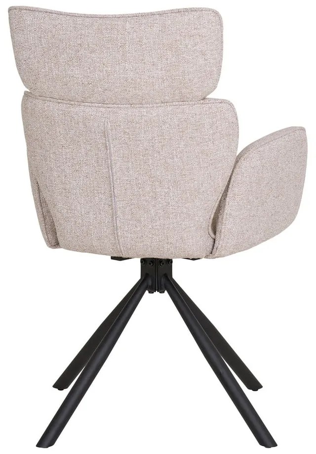 Set de scaune de sufragerie bej cu cotiere 2 buc. tapițat Cordoba – House Nordic