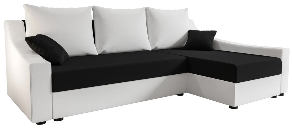 Colțar Opal L (Alb + Negru) (D). 1057314