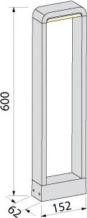 BRILAGI - Lampă LED de exterior BARI LED/10W/230V 4000K IP65 60 cm antracit
