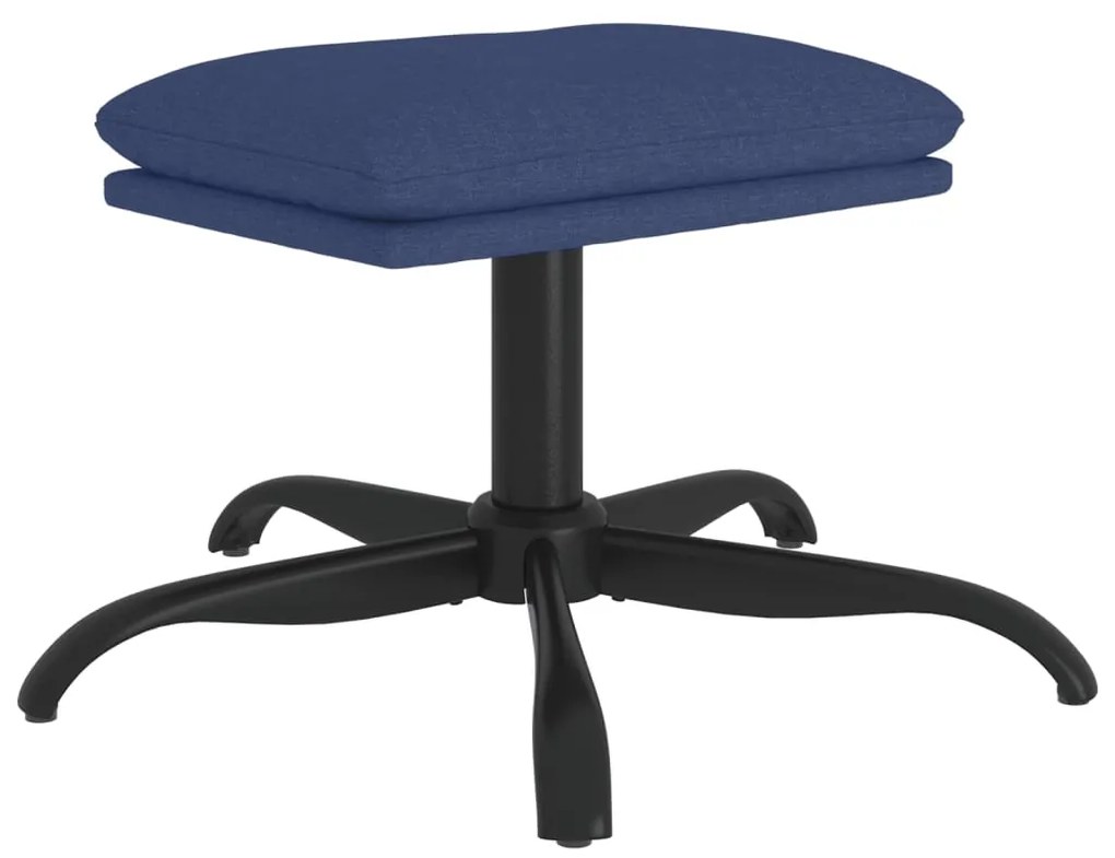 vidaXL Taburet, albastru, 60x60x36 cm, material textil