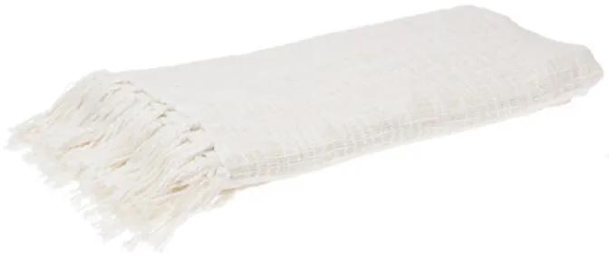 Patura Linen din bumbac alb 130x170 cm