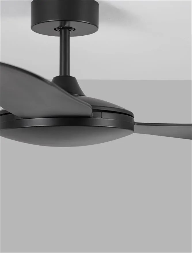 Ventilator de tavan cu telecomanda design modern BLAIRE negru