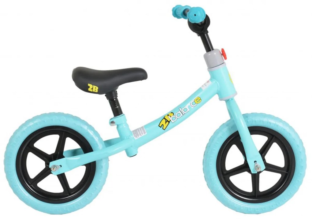 Bicicleta pedagogica fara pedale pentru copii NOVOKIDS™ Happy 2B, Roti 12" inch, 1-5 ani, Maxim 20 kg, Cadru carbon, Roti din spuma cauciucata EVA,