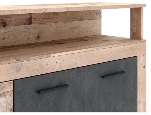 Comodă RUNA, maro deschis/antracit