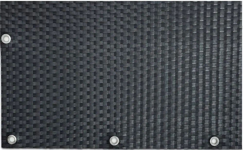 Paravan de balcon din Polyrattan 0,9x5m 1300g/m2 antracit