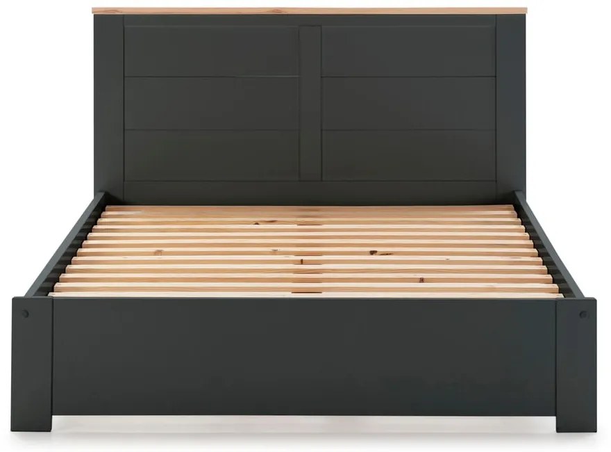 Pat matrimonial gri antracit 140x190 cm Akira – Marckeric