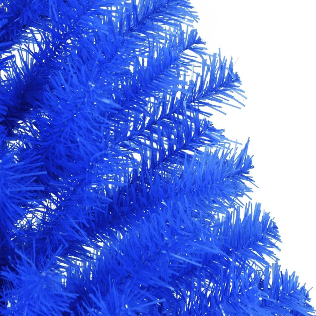 Jumatate de brad de Craciun cu suport, albastru, 150 cm, PVC Albastru, 150 x 95 cm, 1