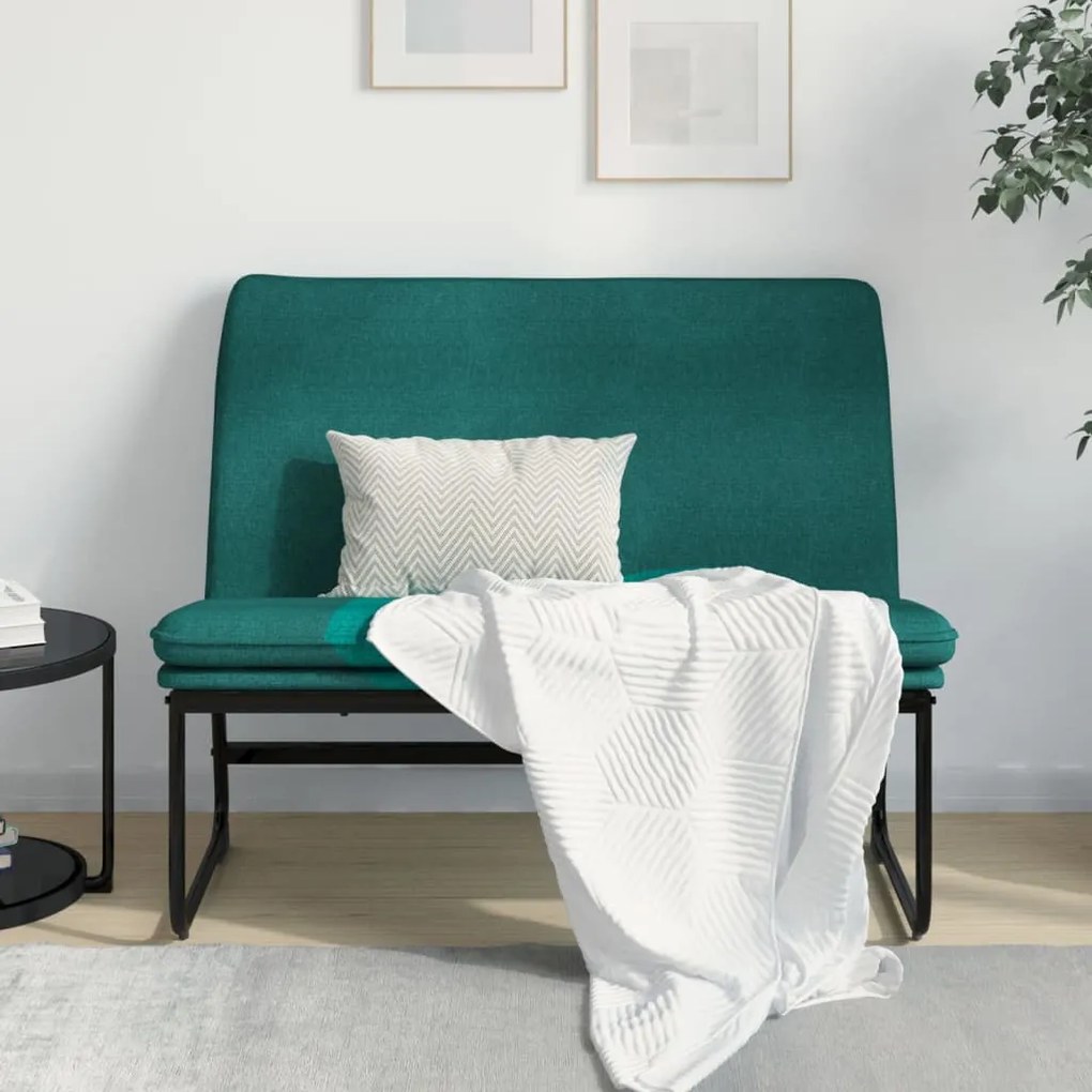 351325 vidaXL Bancă, verde închis, 100x75x76 cm, material textil
