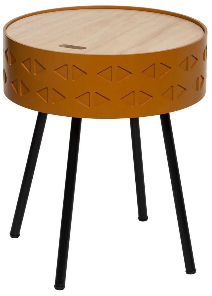 Masuta de cafea rotunda SHIRO cu depozitare