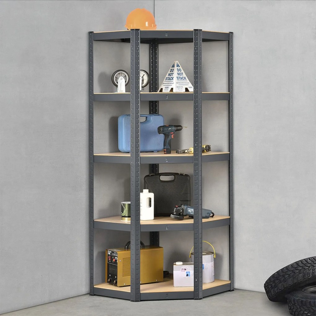 Juskys Raft de colt Basic 180 x 70 cm - gri
