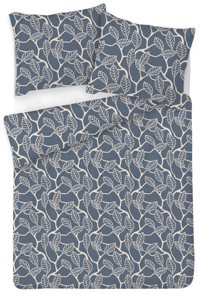 Lenjerie de pat Matex Satin Golden leaves , 140 x200 cm, 70 x 90 cm