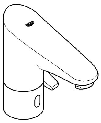 GROHE EUROPLUS E DN 15 - baterie electronică pentru lavoar, crom lucios (36207001)