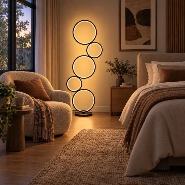 BRILAGI - Lampă LED de podea ECHO LED/36W/230V 4000K 110 cm neagră