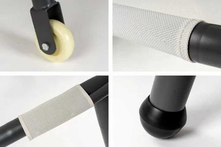 Șezlong de gradină cu acoperiș și roți - 202 x 139 x 152 cm