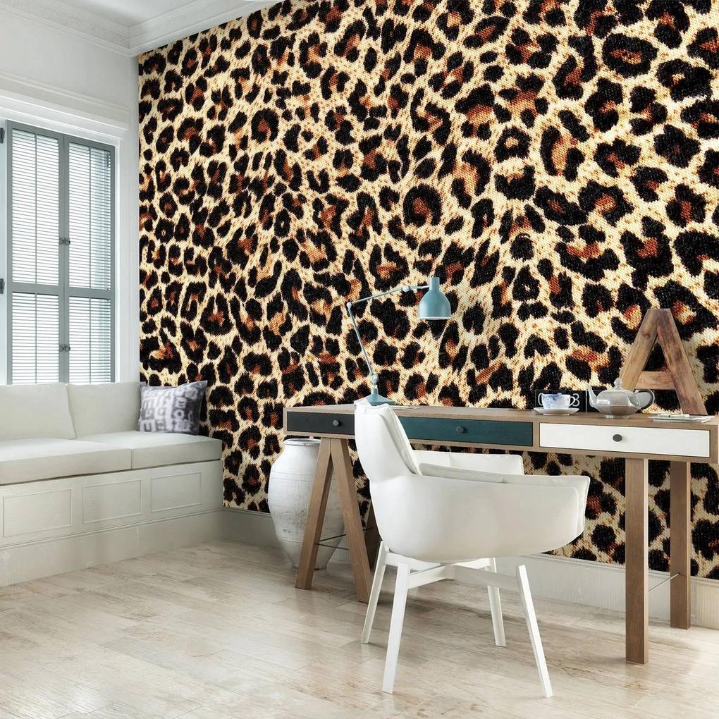 Fototapet - Fibre de păr de leopard (254x184 cm), în 8 de alte dimensiuni noi