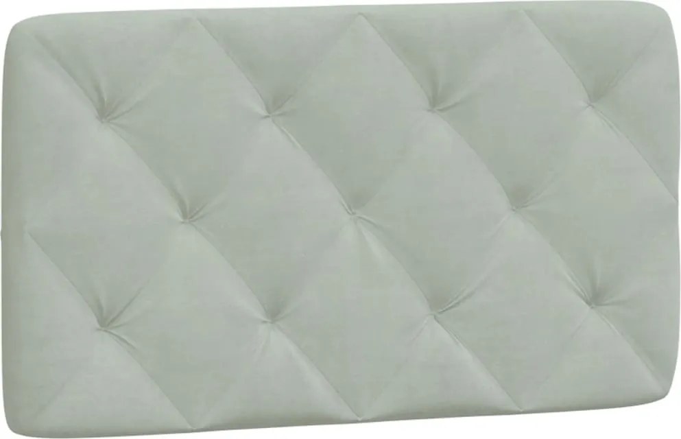 vidaXL Pernă tăblie de pat, gri deschis, 90 cm, catifea