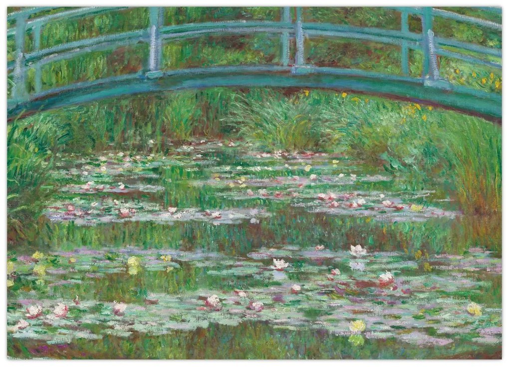 Tablou pe sticlă - Claude Monet, The Japanese Footbridge, reproducere (70x50 cm)