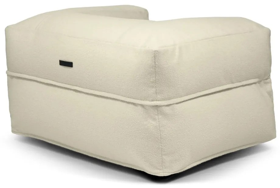 Fotoliu bean bag gri deschis cu tapițerie din țesătură bouclé MooG – SLOWDOWN