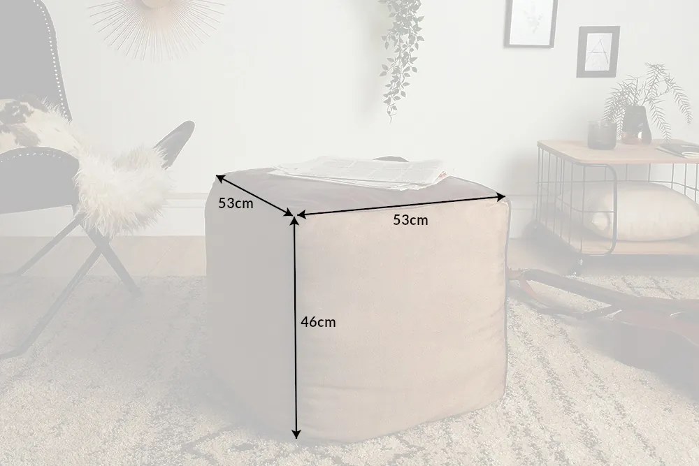 Taburete design Retro Mustang 45cm, piele maro/ in A-39525 VC