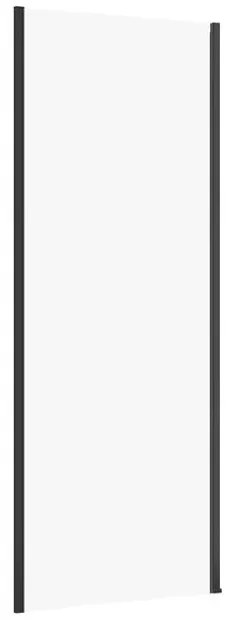 Perete lateral fix 80x195 cm Cersanit Larga profil negru 800x1950 mm, Negru mat