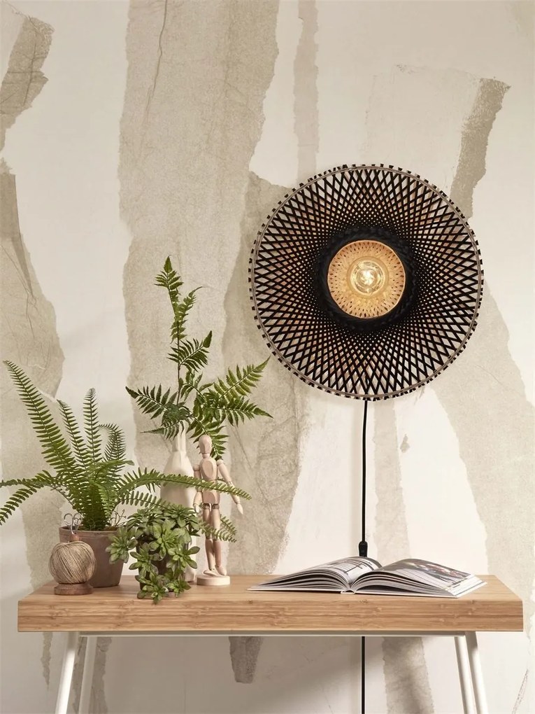 Aplica de perete eco din bambus Kalimantan 44cm nat/bl