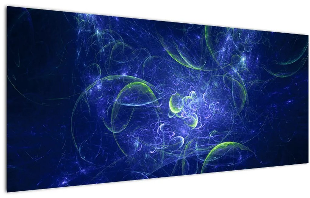 Tablou - abstracție albastră (120x50 cm)