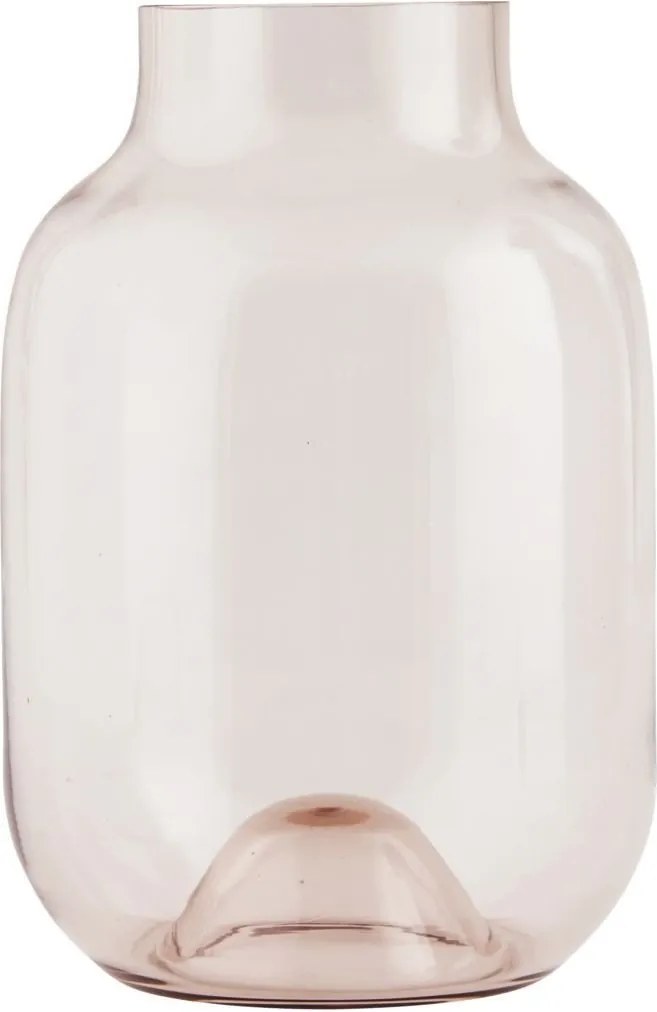 Vaza din Sticla Transparenta Roz (L) SHAPED - Sticla Roz diametru(21cm) x inaltime(32.5cm)