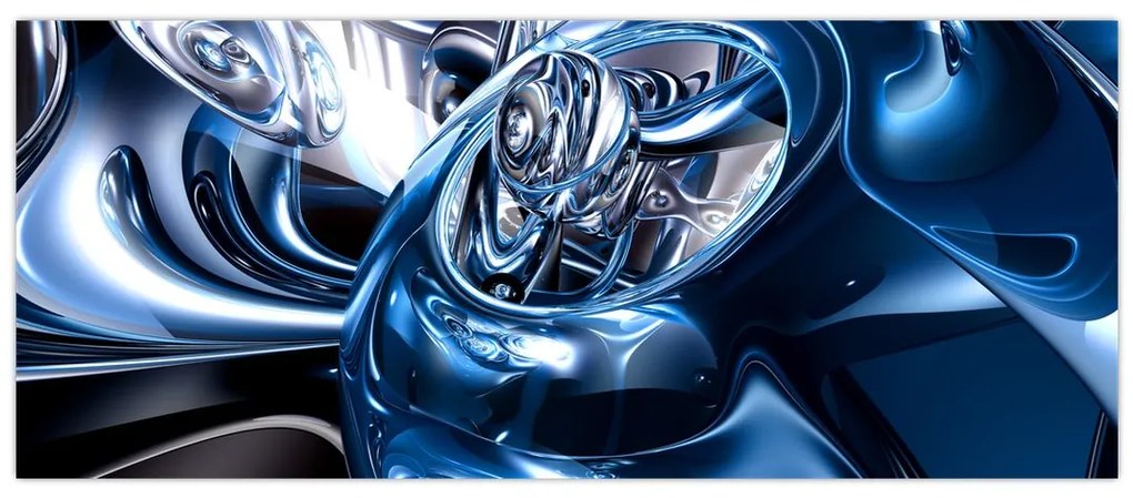 Tablou cu abstracție - cercuri (120x50 cm)