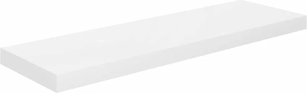 vidaXL Raft de perete suspendat, alb extralucios, 80x23,5x3,8 cm, MDF