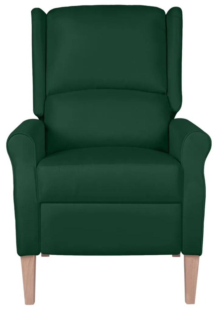 329264 vidaXL Fotoliu rabatabil, verde închis, material textil