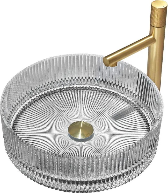 Mexen Eiva chiuvetă de blat din sticlă 39 x 39 cm, gri - 24163966