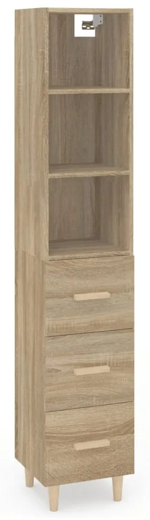 3115550 vidaXL Dulap înalt, stejar sonoma, 34,5x34x180 cm, lemn prelucrat