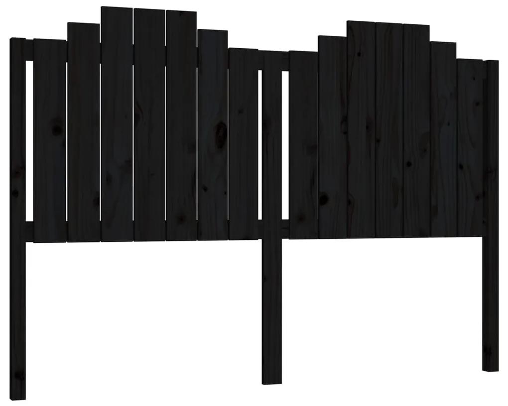 818484 vidaXL Tăblie de pat, negru, 166x4x110 cm, lemn masiv de pin